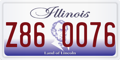IL license plate Z860076