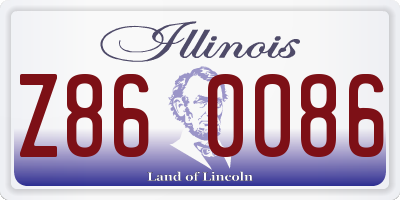 IL license plate Z860086