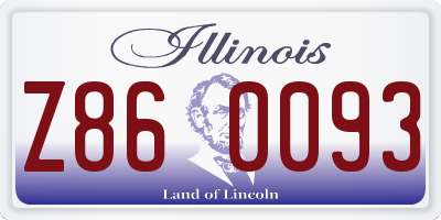 IL license plate Z860093