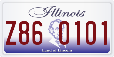 IL license plate Z860101