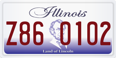 IL license plate Z860102