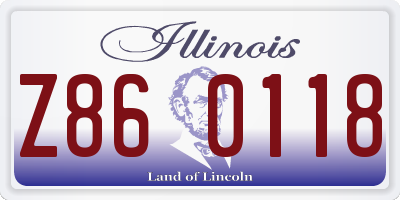 IL license plate Z860118