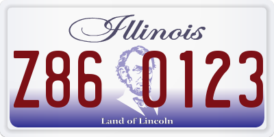 IL license plate Z860123