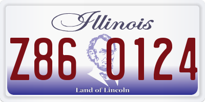 IL license plate Z860124