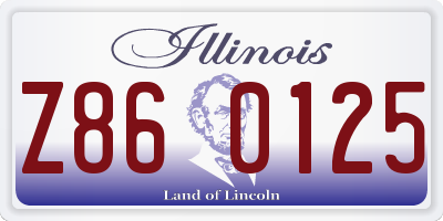 IL license plate Z860125