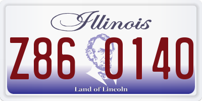 IL license plate Z860140