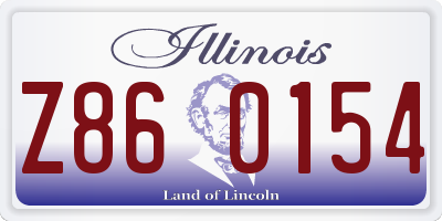 IL license plate Z860154