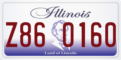 IL license plate Z860160