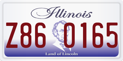 IL license plate Z860165