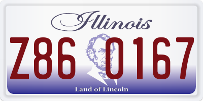 IL license plate Z860167