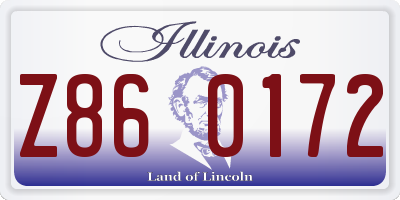 IL license plate Z860172