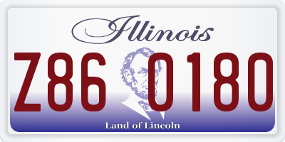 IL license plate Z860180