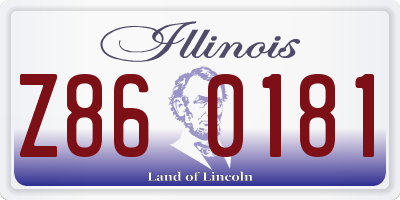 IL license plate Z860181
