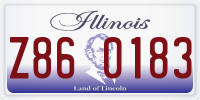 IL license plate Z860183