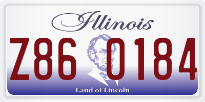 IL license plate Z860184