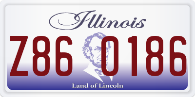 IL license plate Z860186