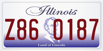 IL license plate Z860187
