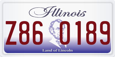 IL license plate Z860189