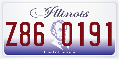 IL license plate Z860191