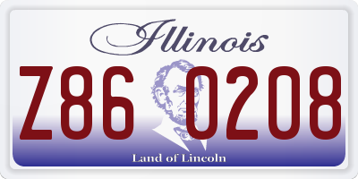 IL license plate Z860208