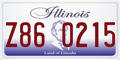 IL license plate Z860215