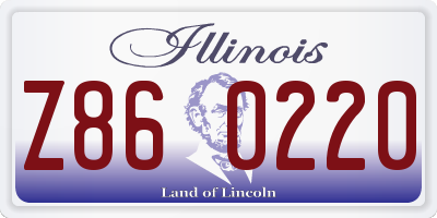 IL license plate Z860220