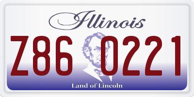 IL license plate Z860221