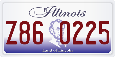 IL license plate Z860225