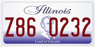 IL license plate Z860232