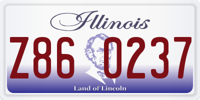 IL license plate Z860237