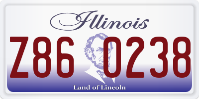 IL license plate Z860238