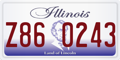 IL license plate Z860243