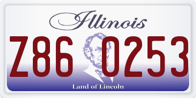 IL license plate Z860253