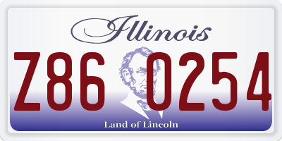 IL license plate Z860254