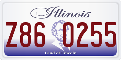 IL license plate Z860255