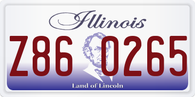 IL license plate Z860265