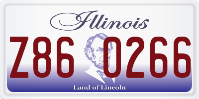 IL license plate Z860266