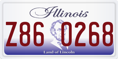 IL license plate Z860268