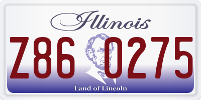 IL license plate Z860275
