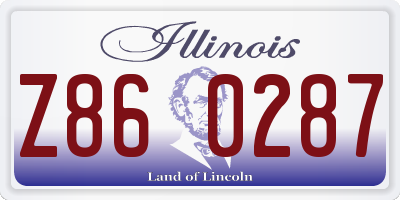 IL license plate Z860287