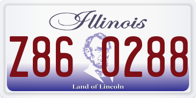IL license plate Z860288