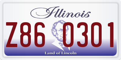 IL license plate Z860301