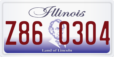 IL license plate Z860304