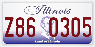 IL license plate Z860305