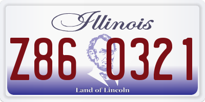 IL license plate Z860321