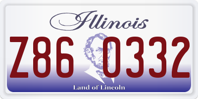 IL license plate Z860332