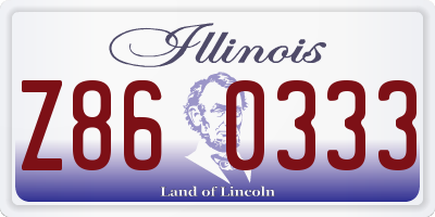 IL license plate Z860333