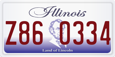 IL license plate Z860334