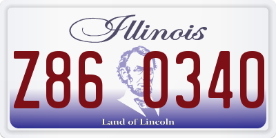 IL license plate Z860340