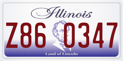 IL license plate Z860347